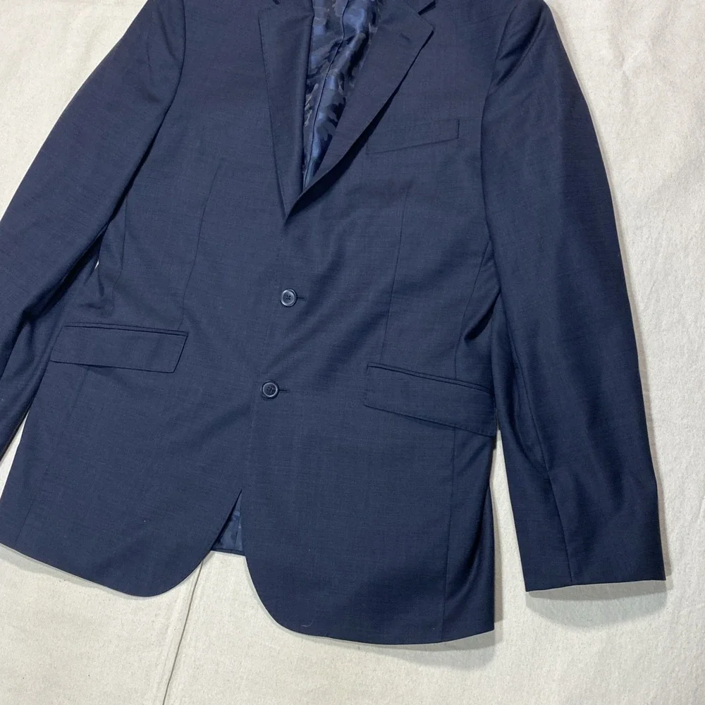 Joseph Abboud Blazer Mens 42L Blue Mazzotto Super 120s Wool Jacket Slim Fit